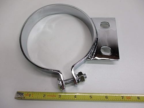 Miniatura 2 de CTW Peterbilt Exhaust Stack 5 '' Mount Bracket Clamp Chrome 379 359 1987-1993