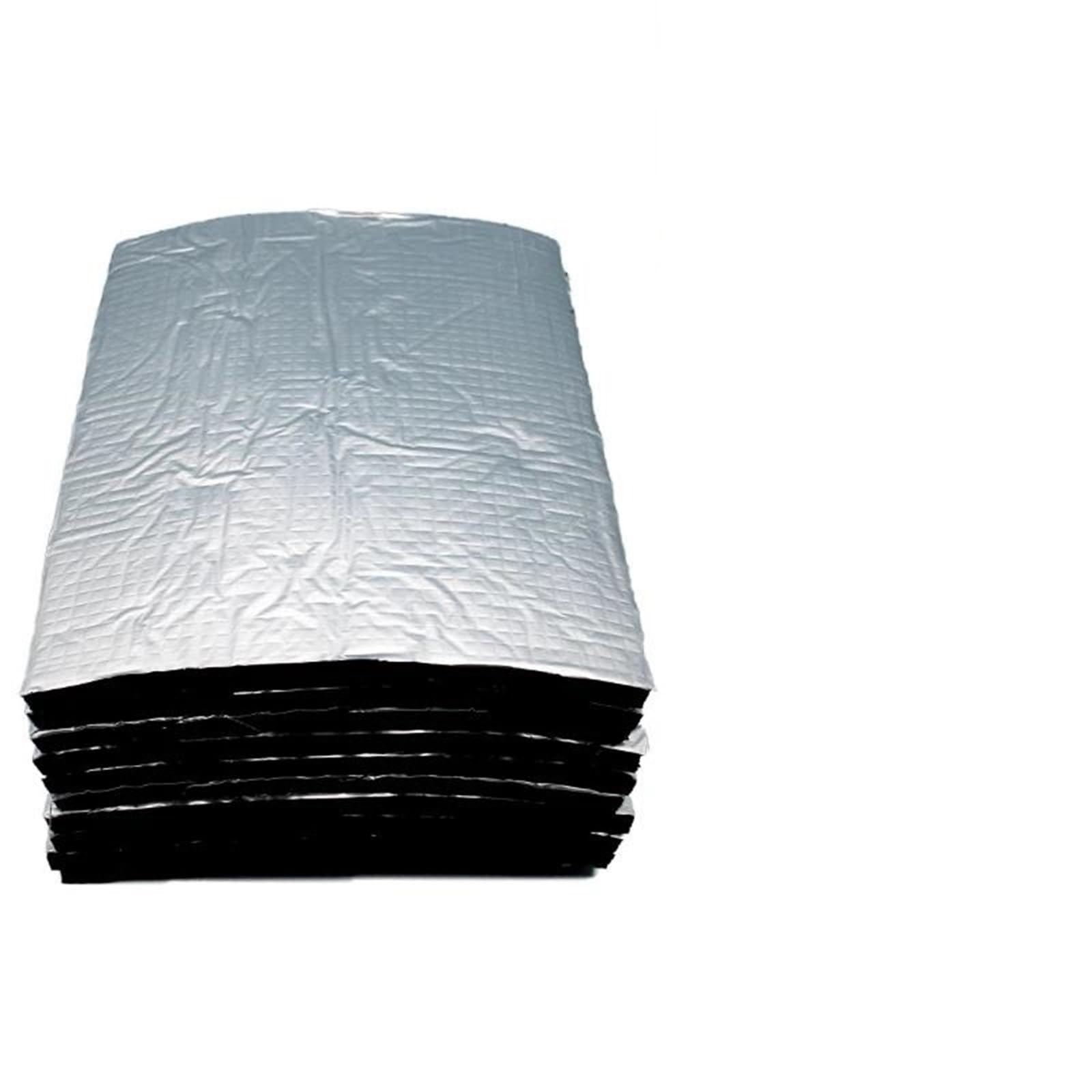 Estera 10 Uds. Estera Aislamiento Térmico Amortiguador Sonido 25cm * 18cm, Aislamiento Acústico para Coche Capó Aislamiento Fonoabsorbente Espesor Aislamiento 5mm(10pcs Silvery)