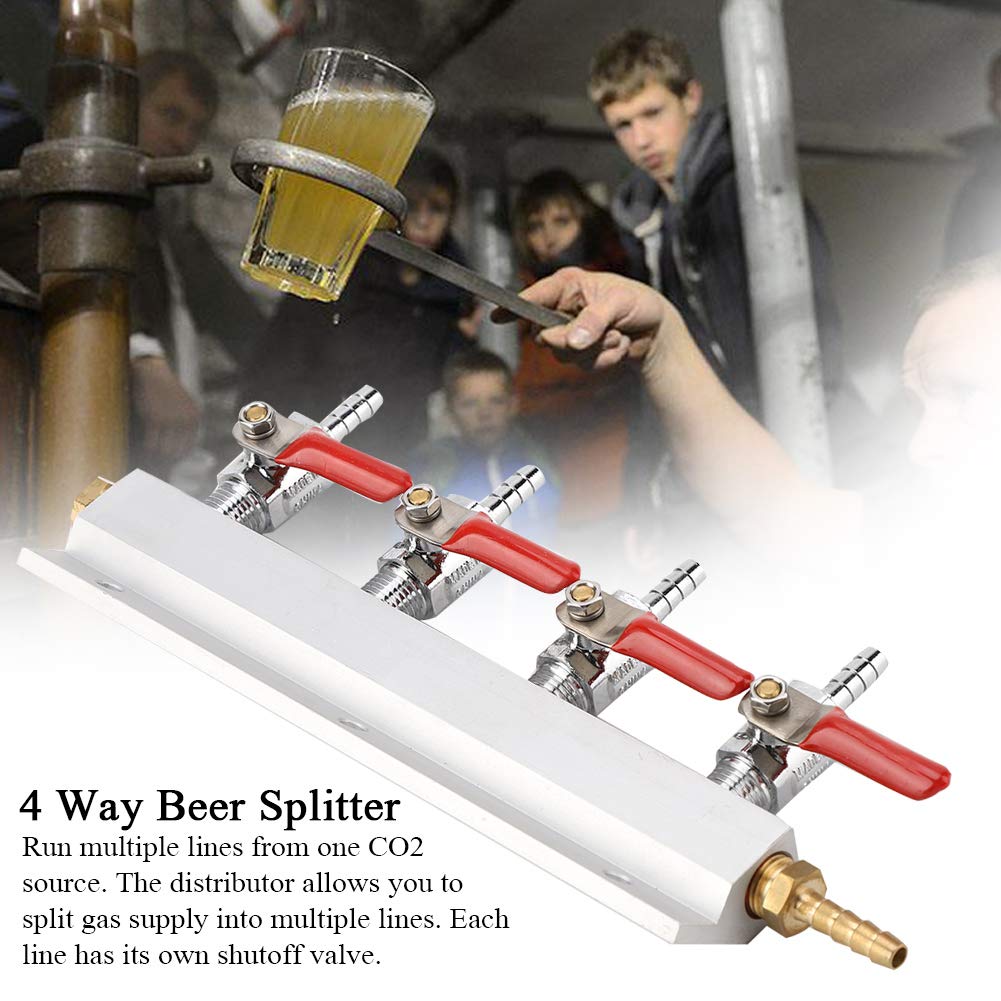 Muti-way Home Co2 Luft Gasverteiler Verteilersplitter Bier 4 für den Heimgebrauch
