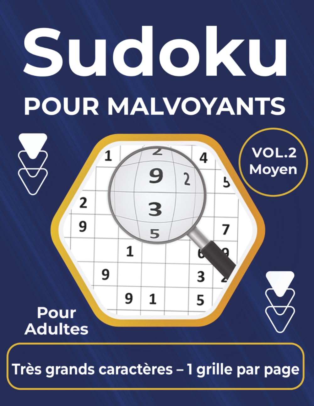 Sudoku pour Malvoyants – Gros Caractères: Niveau Moyen pour Adultes et Seniors | Grand Format avec 1 Grille par Page