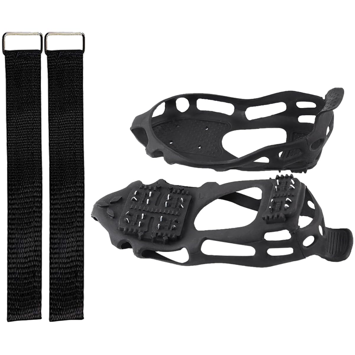 WOFASHPURET 1set Teeth - Ice Grippers for Shoes Professional TPE Snow Cleats Lightweight and Comfortable Traction for Hiking Jogging and Outdoor Activities