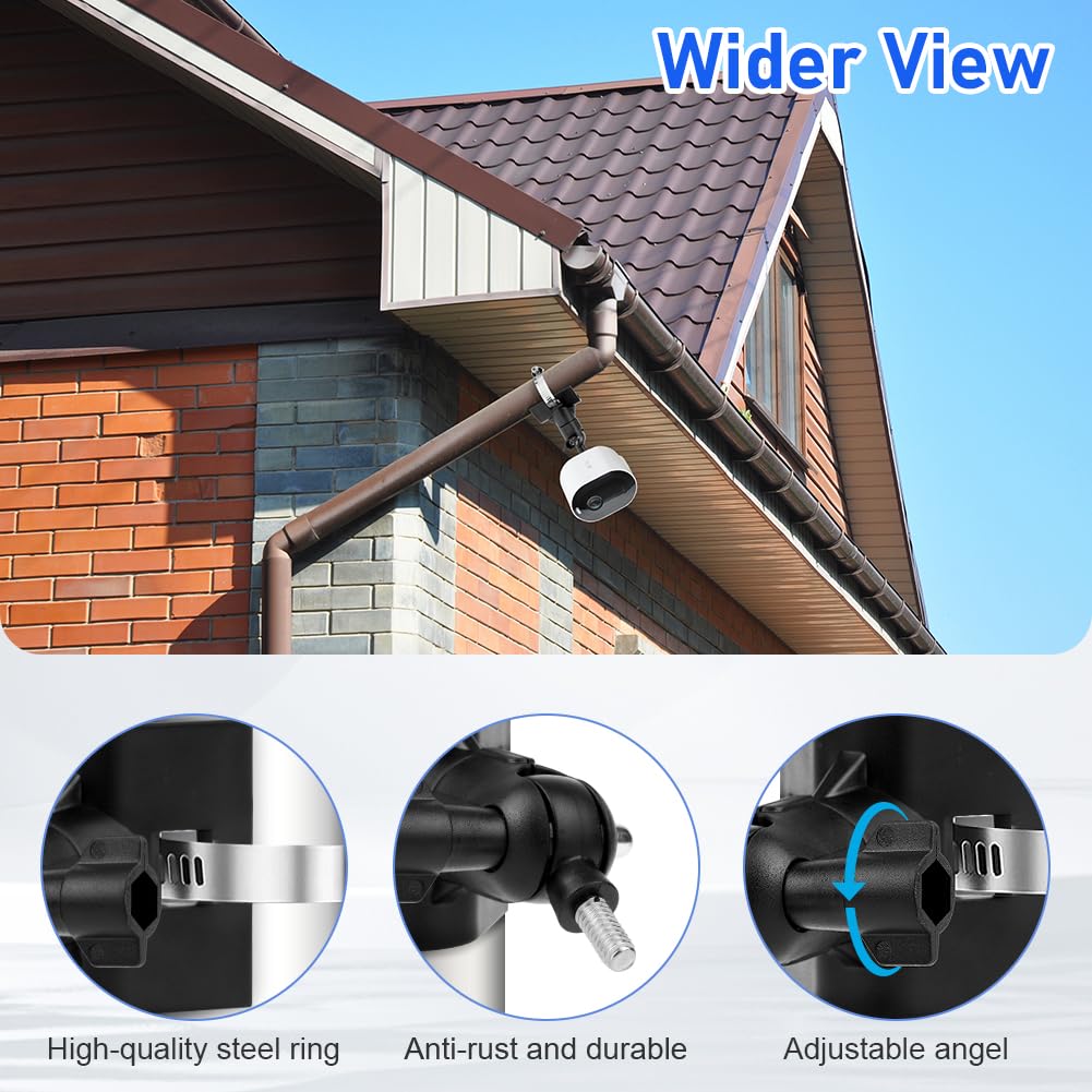 OFFCUP Supporto da Parete per Telecamere di Sicurezza da Interno Esterno, 2 Pezzi Supporto Telecamera Regolabile, per Arlo Pro, Arlo Ultra, Arlo Go e Altri Modelli Compatibili (Nero)