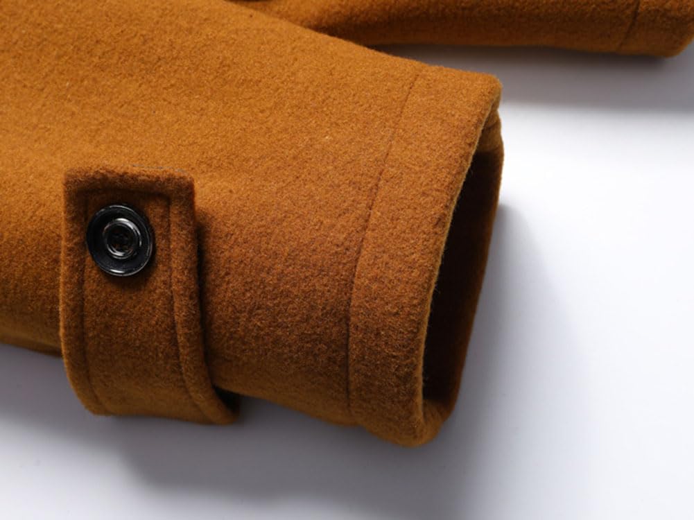 Cappotto Invernale da Uomo Cappotto Caldo in Misto Lana Slim Fit Giacca Invernale a Maniche Lunghe Imbottito da Lavoro per Il Tempo Libero