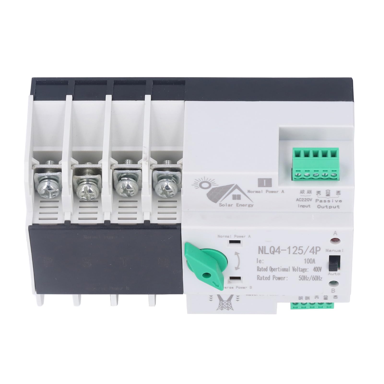 Commutateur de transfert automatique 4P 100A à commutation rapide, 2 unités