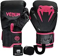 Kit Venum Boxe Muay Thai 12 Oz Feminino Luva Bandagem Bucal New Impact Evo Rosa Profissional