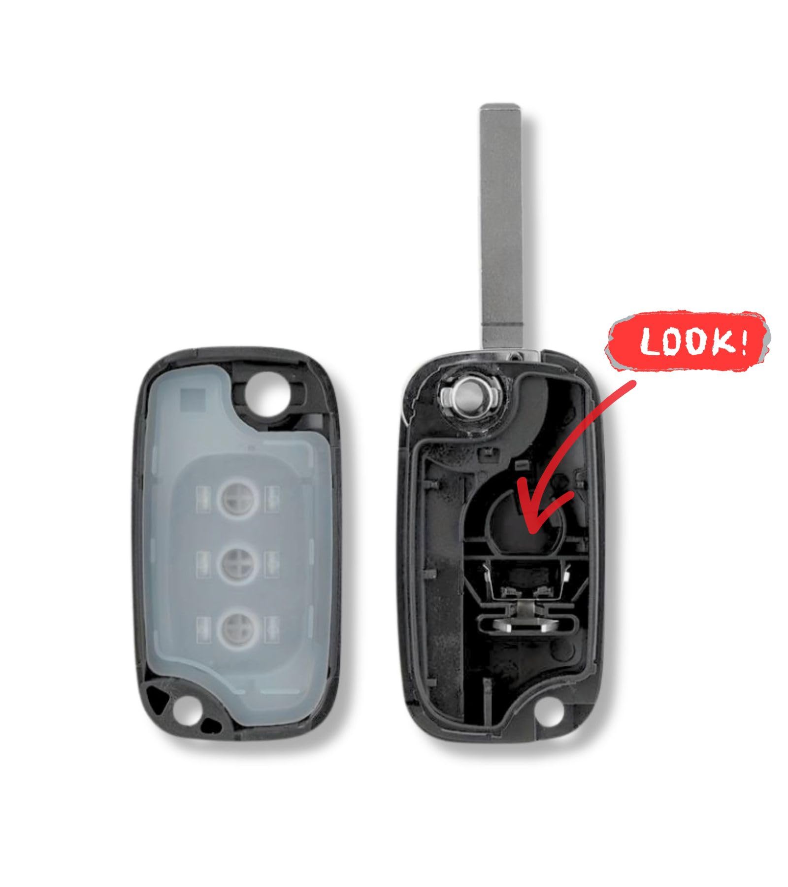 Guscio Cover Chiave Per Telecomando 3 Tasti @ Clio Renault