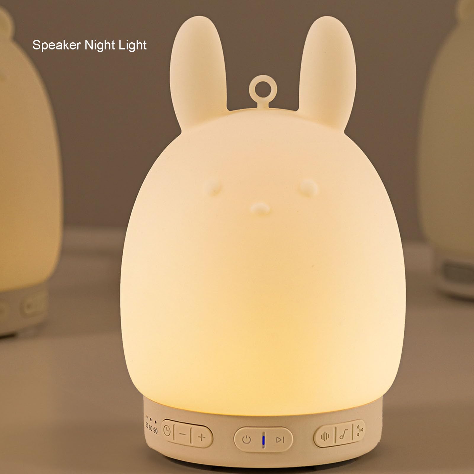 Diyeeni Veilleuse à Bruit Blanc, Machine à Bruit de Lapin 3 en 1 avec Haut-parleur BT et 3 Lumières de luminosité, 31 Sons de Sommeil Apaisants, pour Chambre à Coucher, Bureau, Crèche
