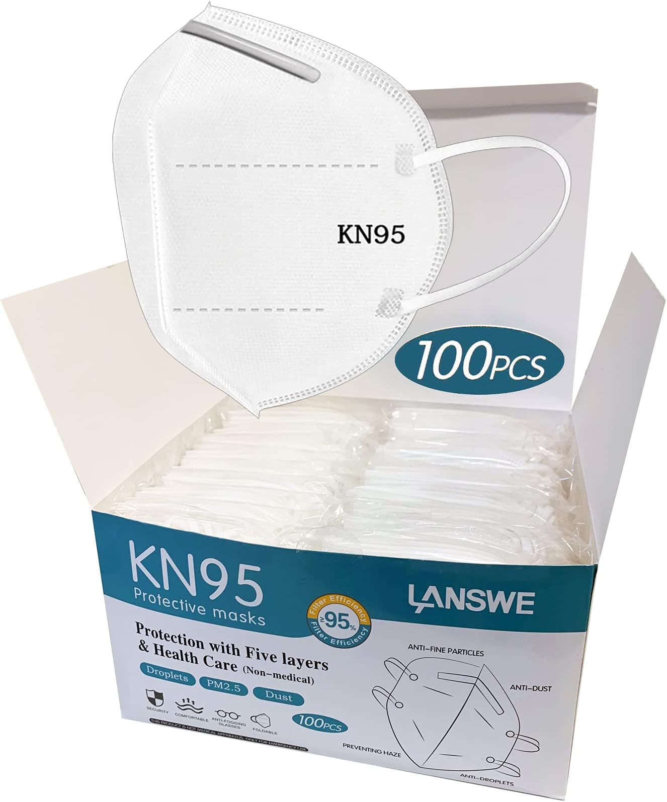 KN95 Protective Masks (100 Pack)