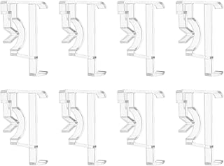 uxcell 8pcs Valance Clips, 2in Clear Plastic Valance Hidden Retainer Holder Installation Bracket for Horizontal Wood and Faux Wood Blinds