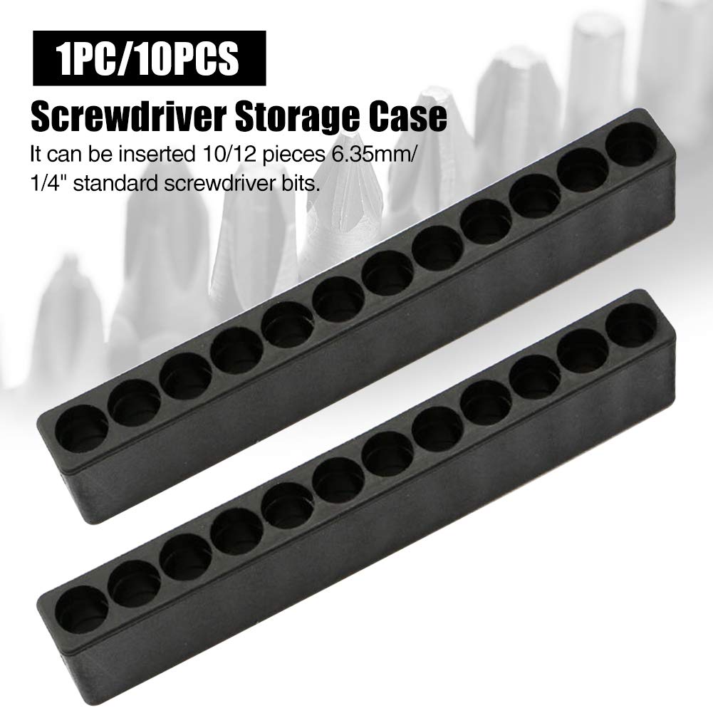 Porta Cacciavite Con 12 Fori Per Bit Esagonali - Organizzatore Da Banco Con Striscia Di Stoccaggio, 5 Pezzi - Foto 11