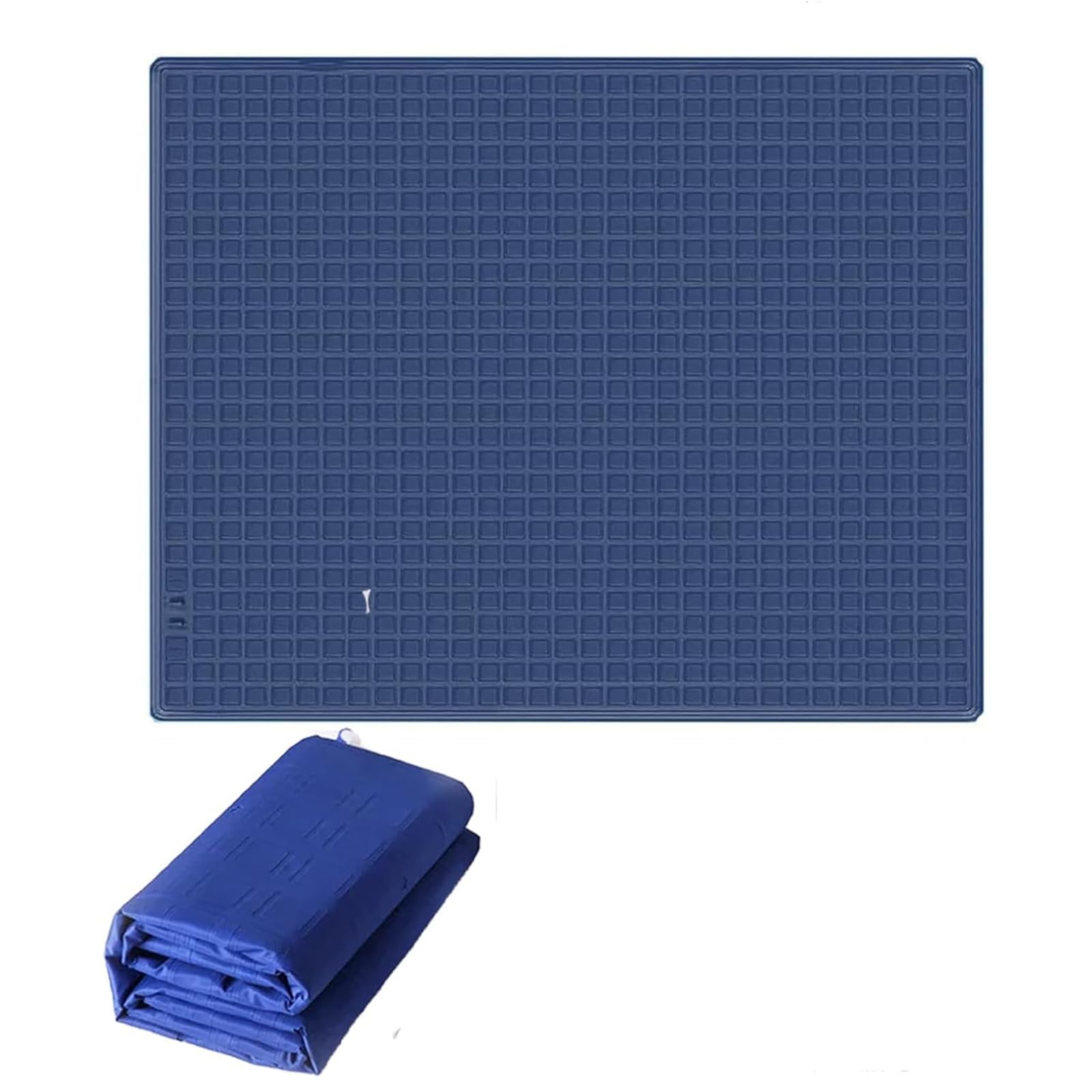 Foldable Replacement Water Circulation Cooling Mattress Pad, Flowing Chilled Water Cool Feel Bed Mat, Cold Cooling Water Bed Topper,Blue,160x140cm