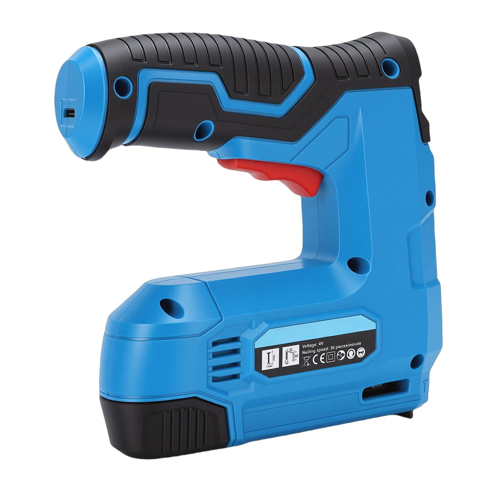 Kit Brad Chiodatrice Cordless 2000mAh Pistola Sparachiodi Ricaricabile Alimentata a Batteria Agli Ioni di Litio con 1000 Graffette e Chiodi 30/min per Decorazione Paviment