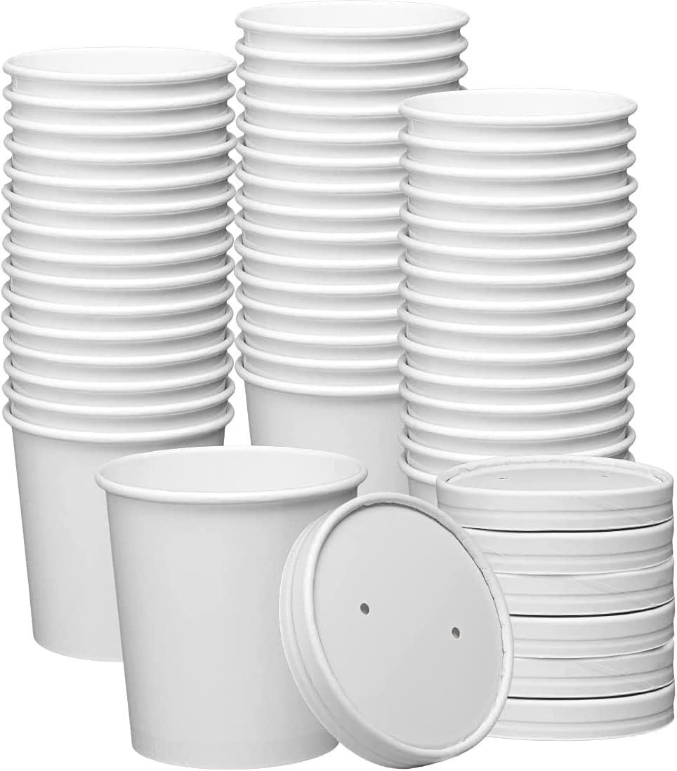 Galashield Soup Cups with Lids 32 oz [25 Sets] To Go Soup