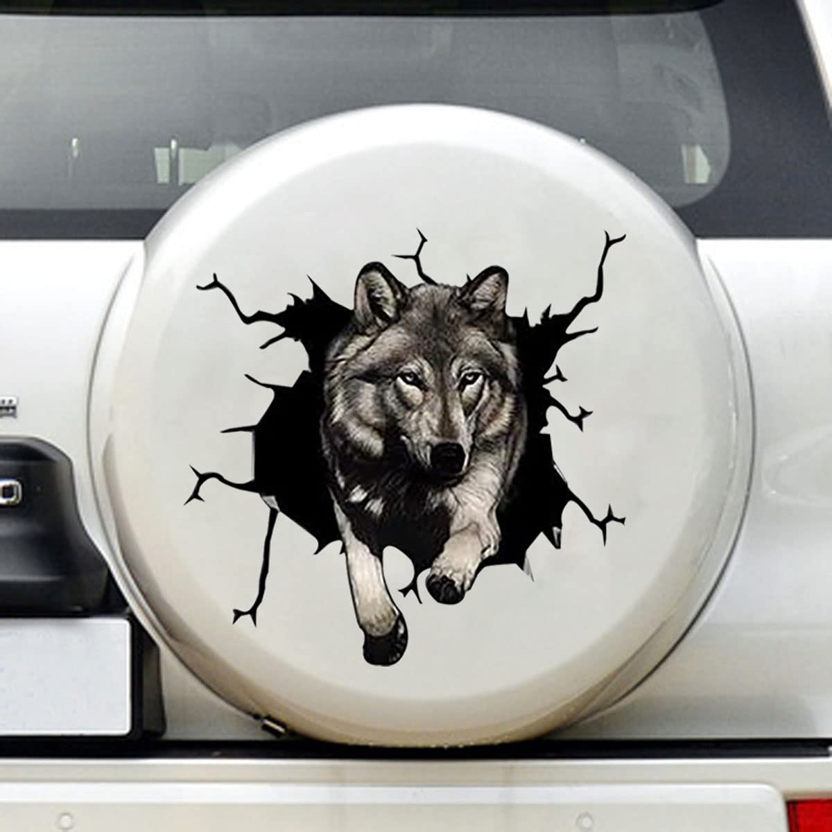 Mops Auto-Aufkleber 15cm - Reflektierend & Wasserdicht PVC Schwarz