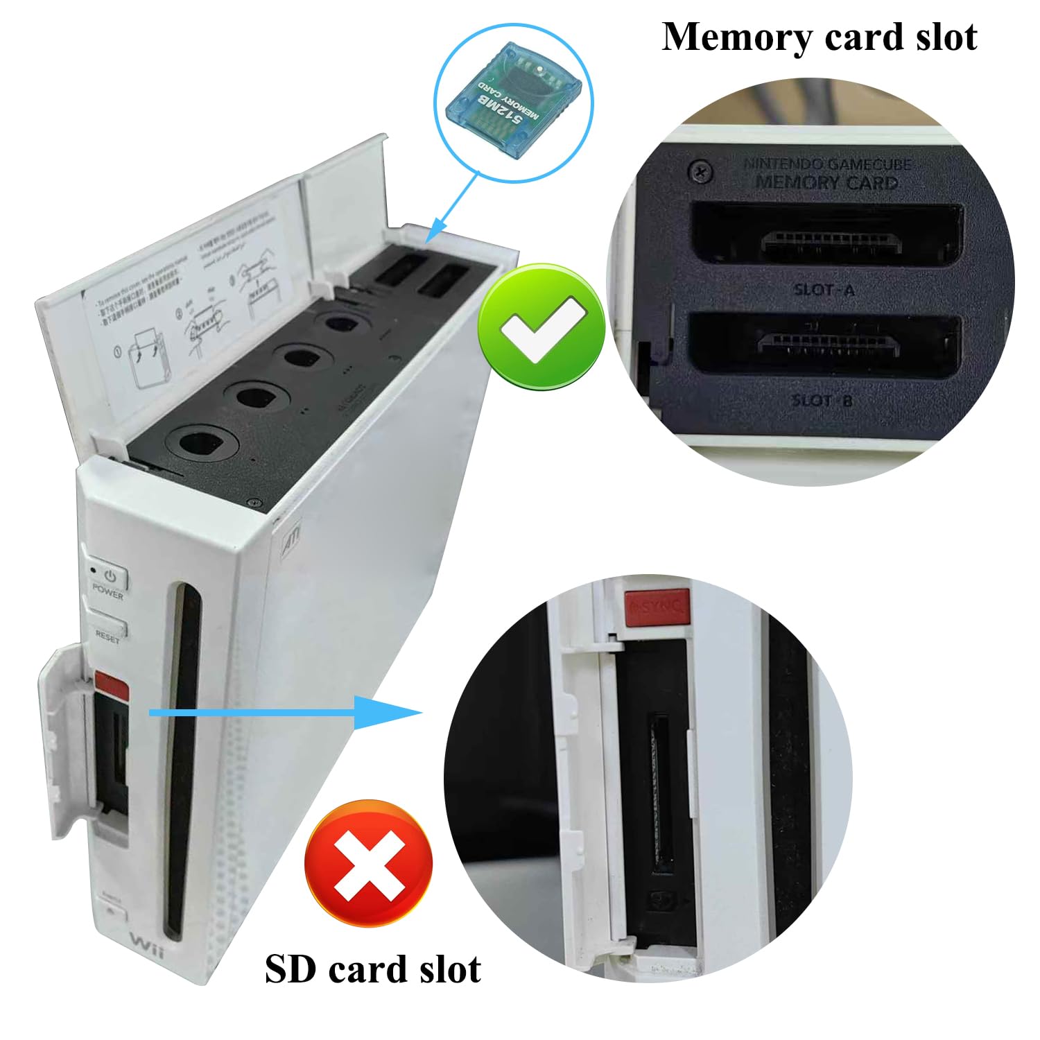 Carte Mémoire 512 Mo (8192 Blocs) Pour Nintendo Wii Et GameCube - Marque Tolesum