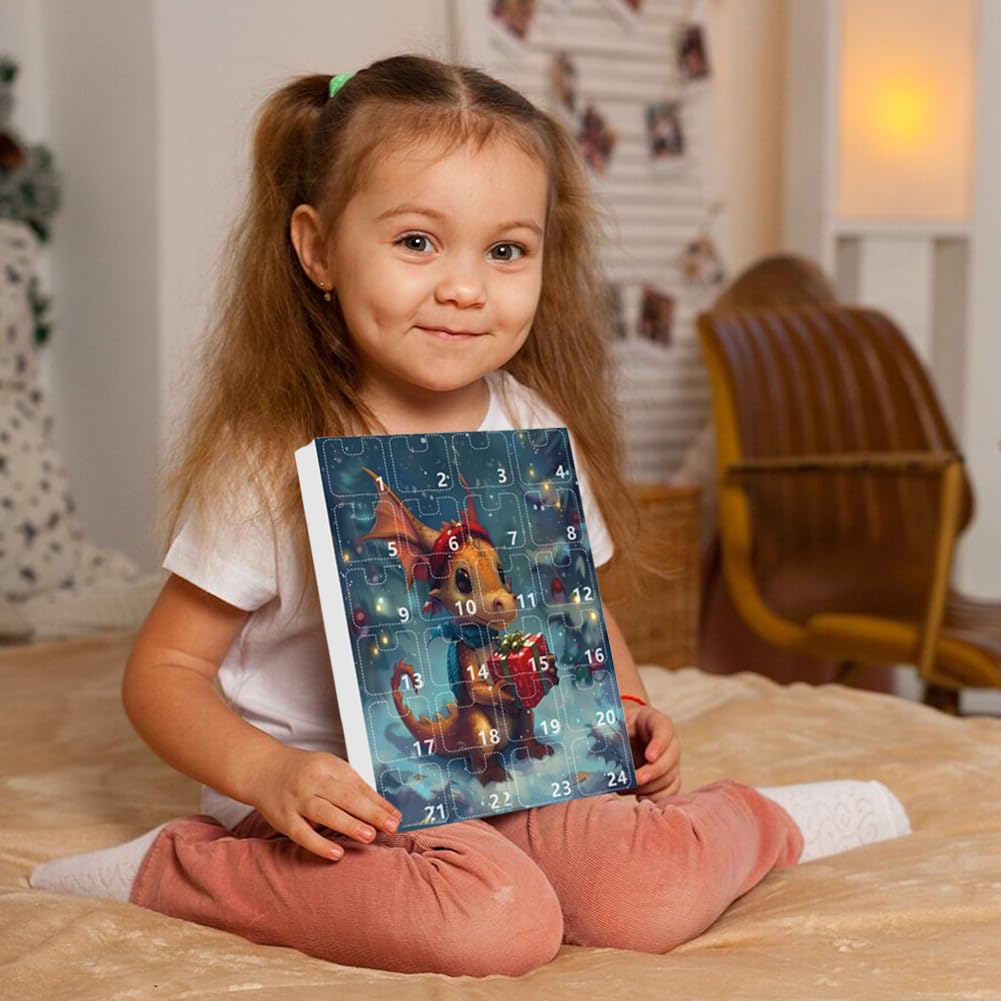 Calendriers de l'Avent 24 Jours Dragon Décorations Suspendables Pendentif Collectionnable pour Adolescents Décoration d'Intérieur Sapin de Noël