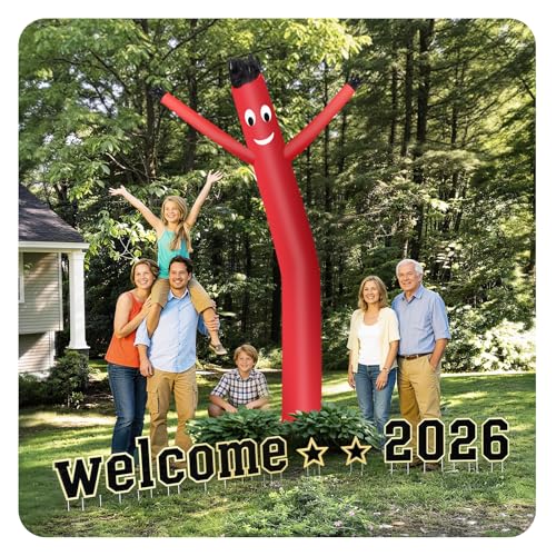 Image of 12FT Inflatable Dancing Man with 3 /4HP Blower, Highly Durable and Tear Resistant Polyester Polyamide Nylon Inflatable Man Dancing, Waving Inflatable Tube Guy