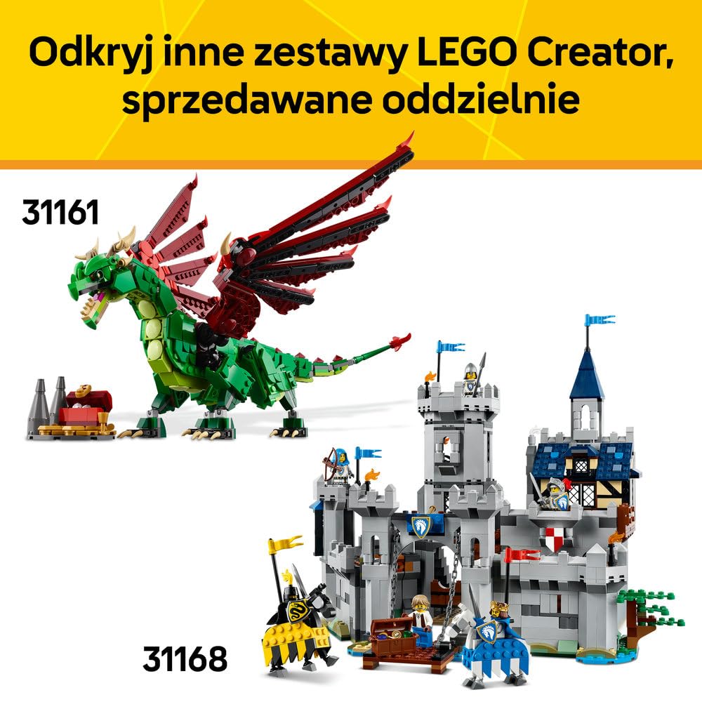 LEGO Creator 3 w 1 Piękny koń 31166 | Zestaw klocków konstrukcyjnych, figurka konia do przebudowy na niedźwiedzia lub jelenia, prezent dla dzieci 9+, 685 elementów