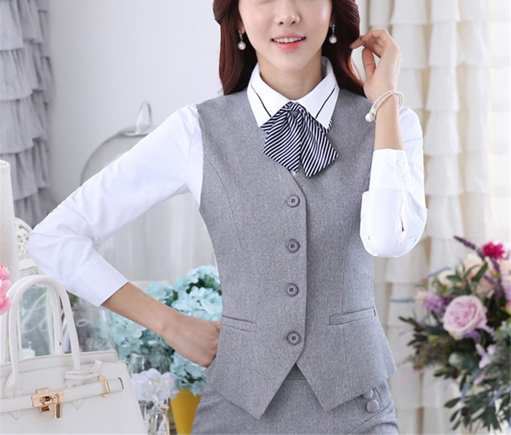 Chaleco elegante para mujer, chaleco con cuello en V, negocios, trabajo, oficina, formal, ropa de abrigo