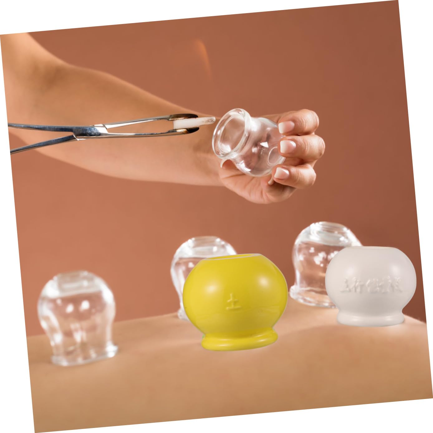 Anneome 5 Szt. Częściowy Ceramicznych Urządzeń Do Terapii Bańkami Kolorowe Narzędzia Do Masażu Próżniowego z Ergonomicznym Uchwytem i Przenośne Bezpieczne Użytku i Podróży
