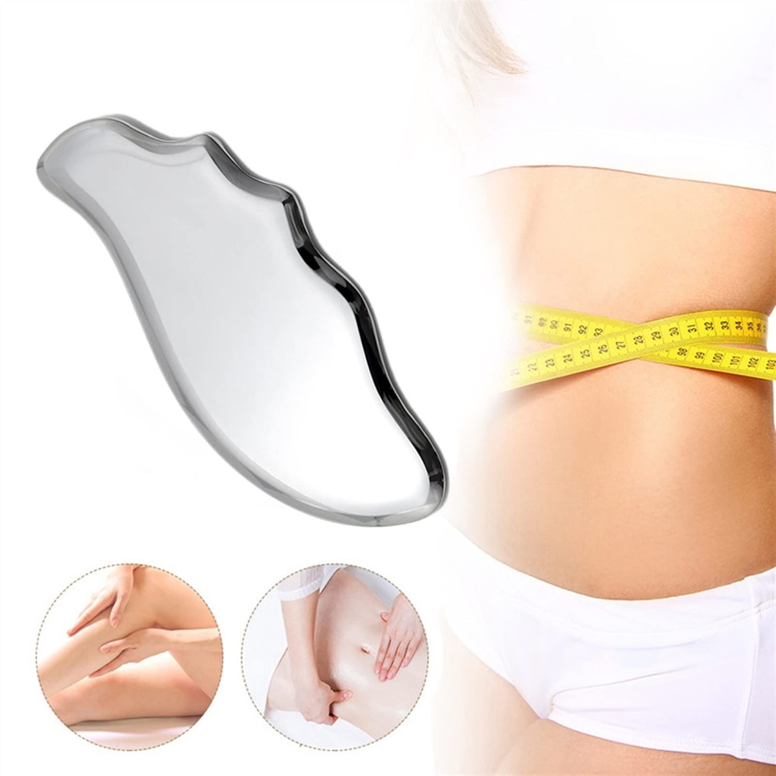 Masaje de Acero Inoxidable Gua Sha Guasha, Terapia de Tejido Suave Utilizada for Espalda, piernas, Brazos, Cuello, Hombro, Gimnasio en casa, 1 Uds.