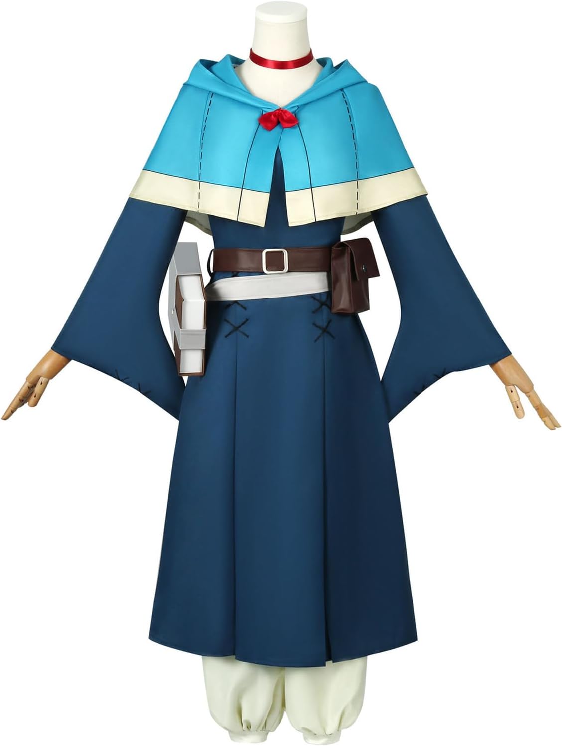 NSPSTT Marcille Cosplay Dungeon Costume Anime Cosplay Navy Dress New Outfit Halloween for Women