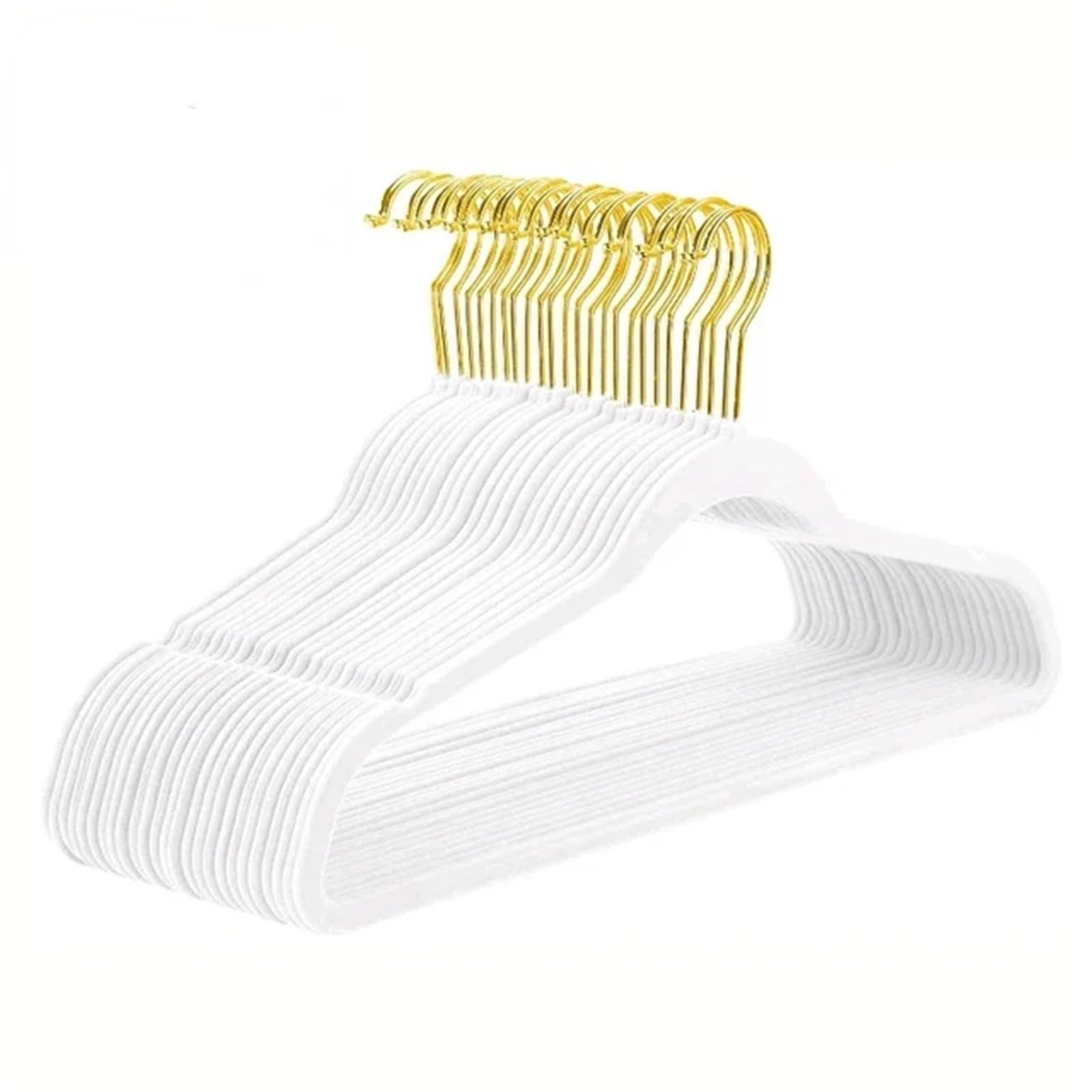 43 cm rutschfeste Samt-Kleiderbügel, graue, beflockte Kunststoff-Kleiderbügel für Mäntel, magischer Kleider-Organizer, platzsparendes Design, keine Spuren, 45 cm, weiße Option erhältlich