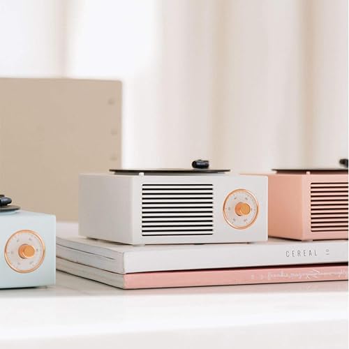 Miniatura 6 de Benzama - Parlante Bluetooth de estilo clásico. Bonito reproductor de discos de vinilo de color azul y rosado. Regalo ideal para niñas. Realce de