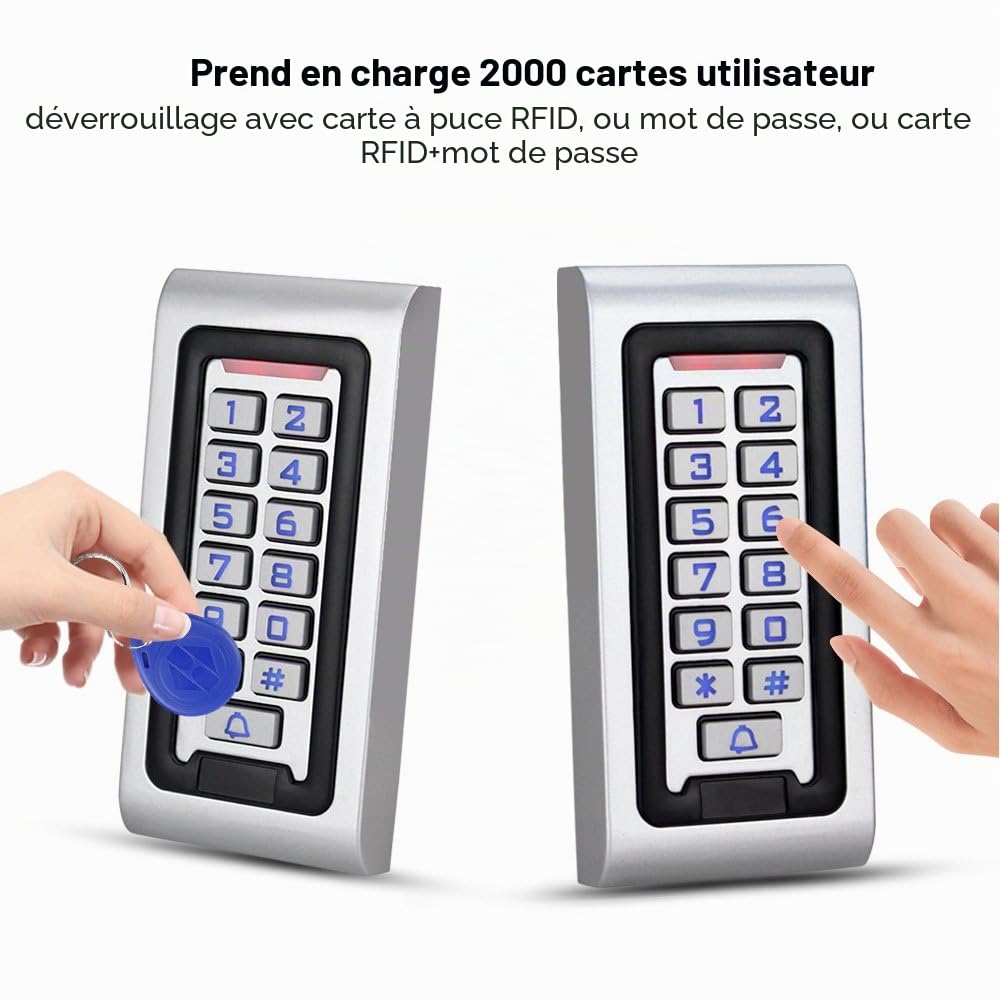 NN99 IP68 Clavier De Contrôle D'accès Étanche RFID Contrôleur D'accès Clavier 125 KHz EM Lecteur avec 10 pcs Porte-clés