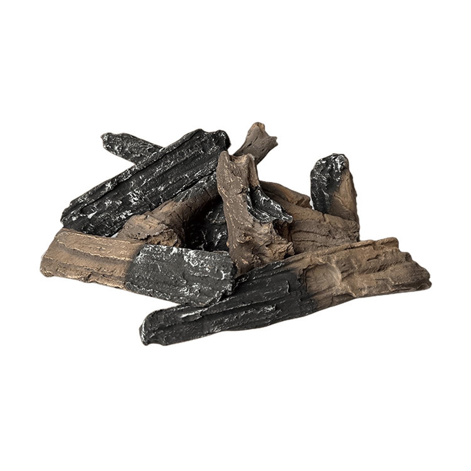 XQSXDKXQ Fireplace Decoration Ceramic Logs,Artificial Logs Ceramic Wood Gas Fireplace Log Set for Ethanol,Gas Fire,Electric Fireplace,Ethanol Fire Pit,Natural