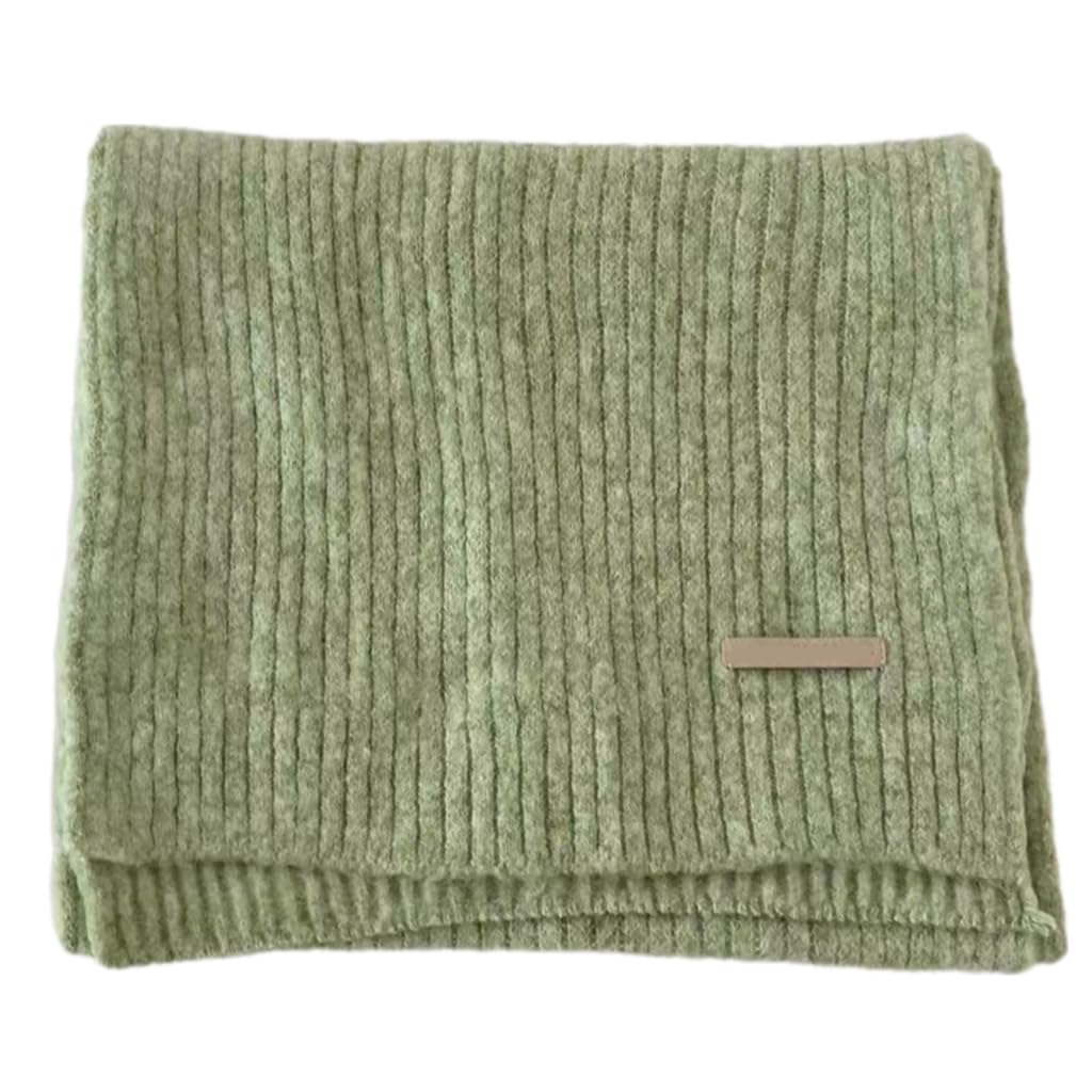 Ldabrye Women's Green Warm ' Knitted Scarves Elegant Wrap Scarf Outdoor Neckerchief For Stylish Comfortable