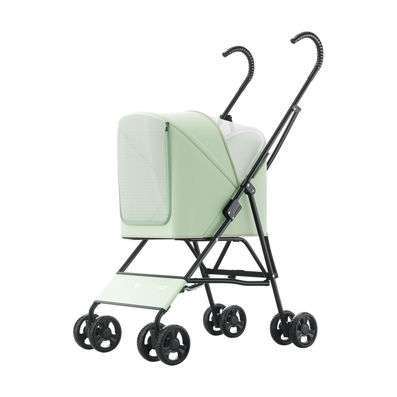 Meechi Carro para Mascotas Cochecito Desmontable for Mascotas, Carrito for Perros, Carrito for Gatos, rodamiento de Carga, cochecitos for Perros de 8kg, Perros pequeños (Color : Green)