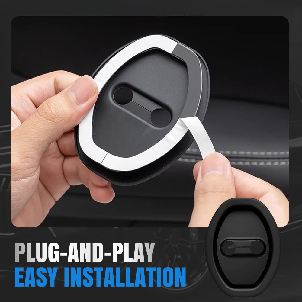 Car Silicone Door Latch Protective Cover 2025 Upgraded Silicone Car Door Lock Cover Universal Automotive Exterior Accessories for — view 6