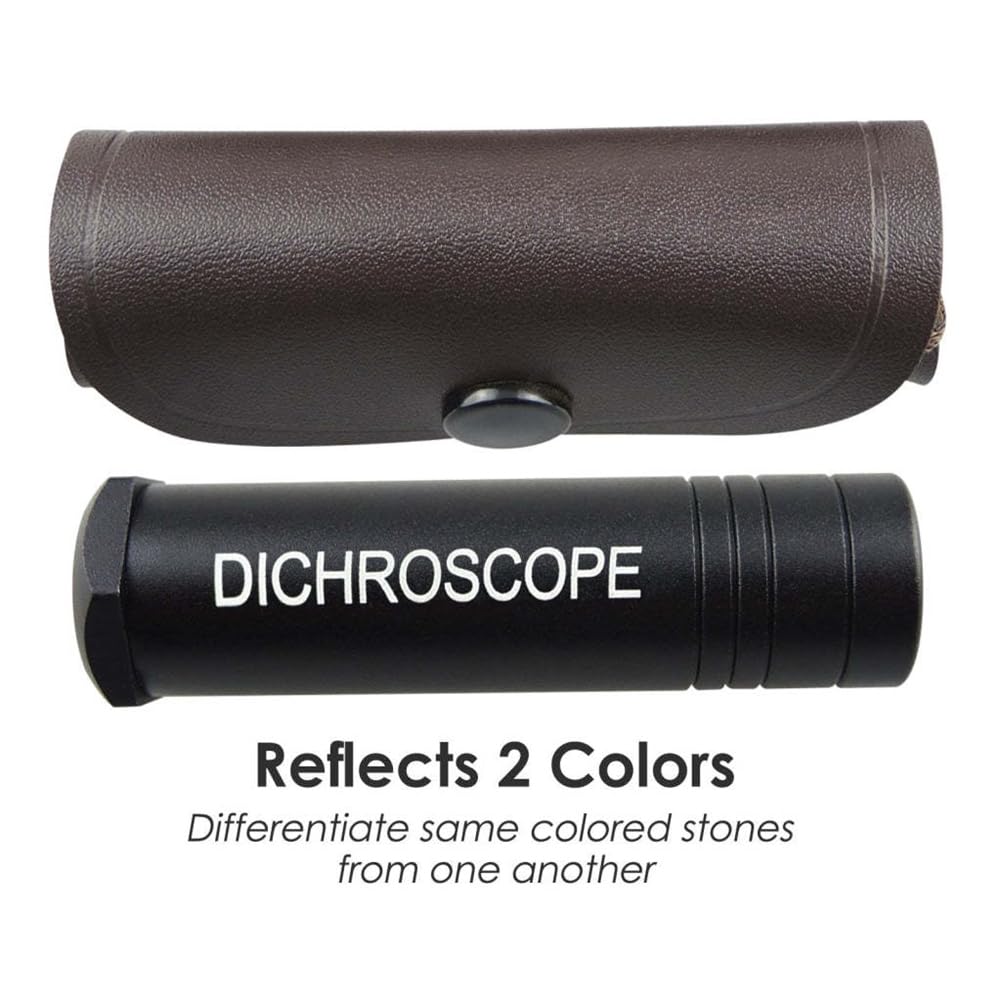 Edelstein-Calcit-Dichroskop, Trichoitischer Edelstein, Edelstein-Test, Gemmologisches Testen, 15 mm Durchmesser, Schweres Tragbares Edelstein-Spektroskop