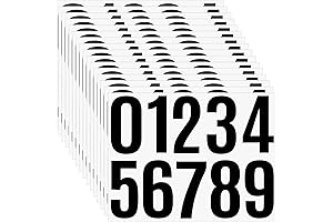 4 Inch Waterproof Vinyl Large Number Stickers for Mailbox and More