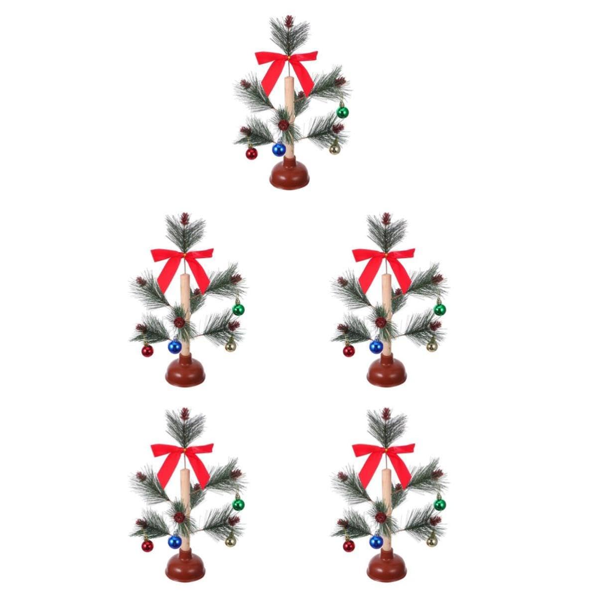 Beaupretty 5 Piezas Árbol de Navidad Desatascador, Adorno Creativo Festivo