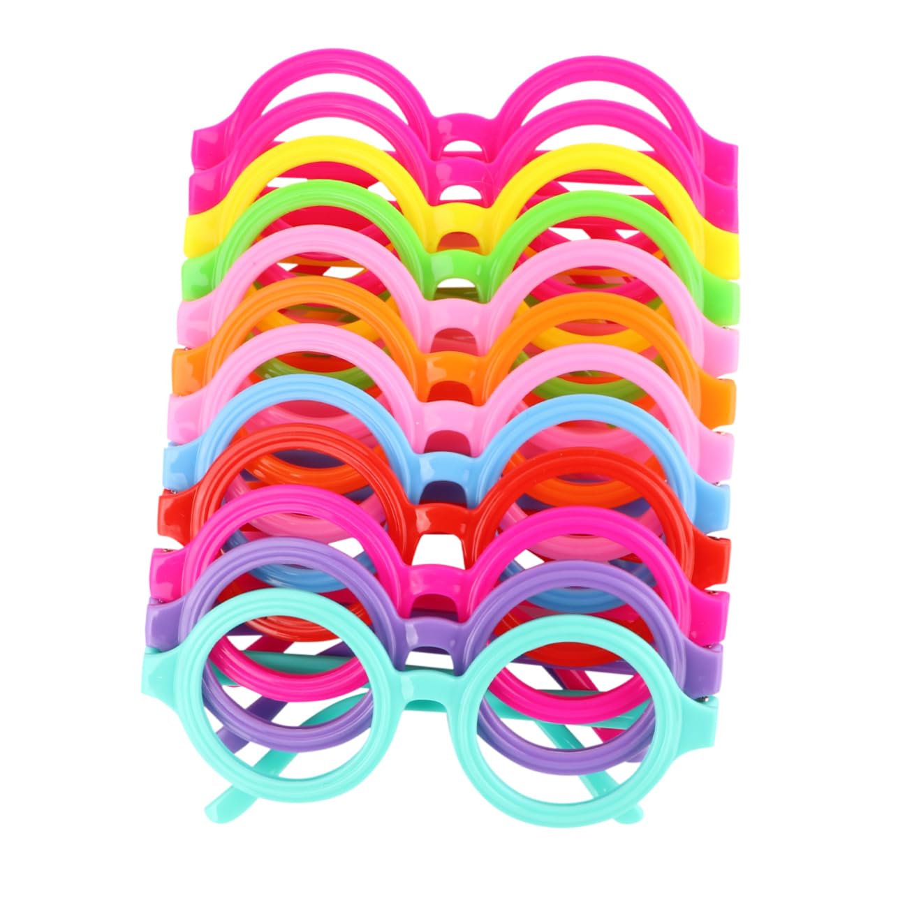 NAMOARLY 12pcs Boys and Girls Glasses Frame for Halloween Christmas Round Costume Glasses for Party