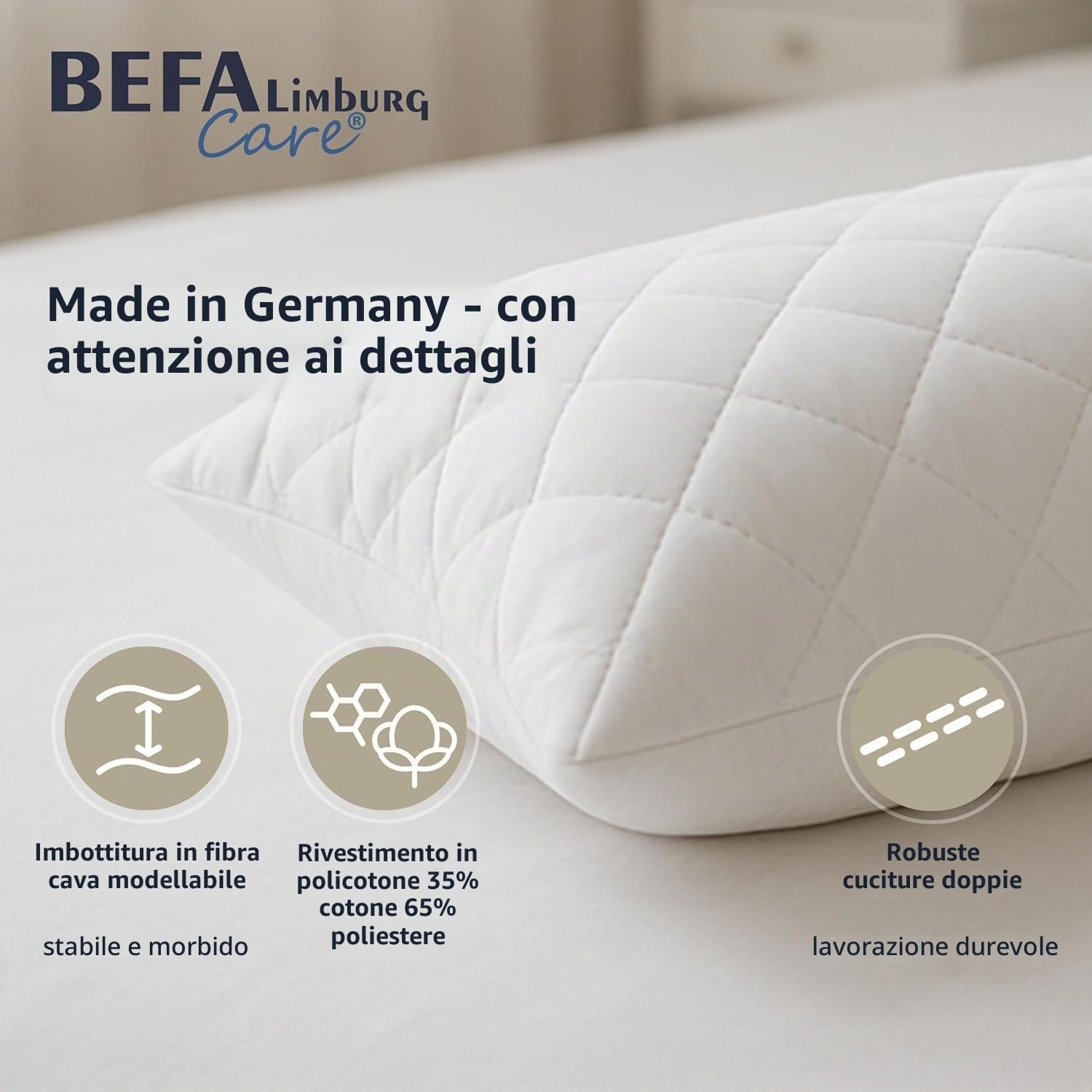 BEFA, Cuscino per Allattamento al Seno, di Dimensioni 40 x 145 cm