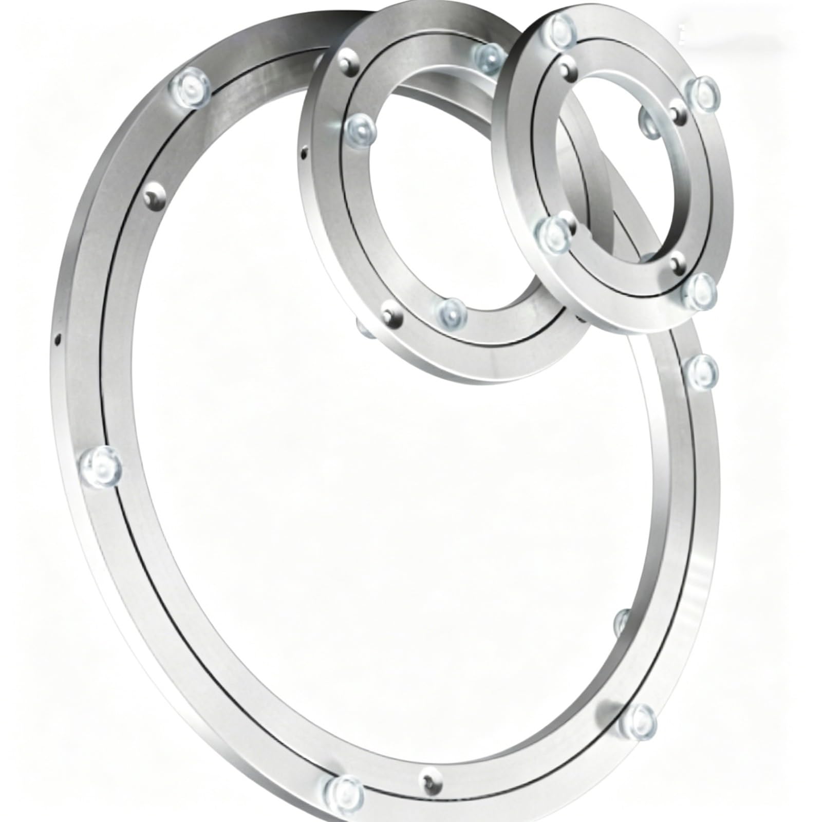 1pcs，Silver，Aluminium Alloy Turntable Bearing，Table Bearing，Swivel Plate ，Table Turntable Base，Silver，Round(600mm (24 inches))
