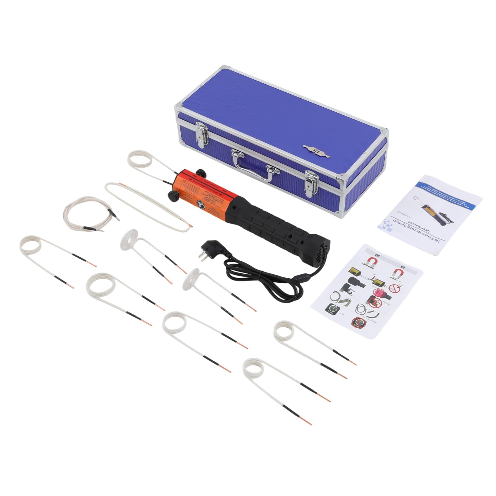 1300W Induktionsheizung für kfz - Magnetische Induktionsheizgerät bis 750°C mit 10 Heizspulen Induktion Schraubenlöser Induktionsheizer für Schrauben, Muttern, Zahnräder und Riemenscheiben