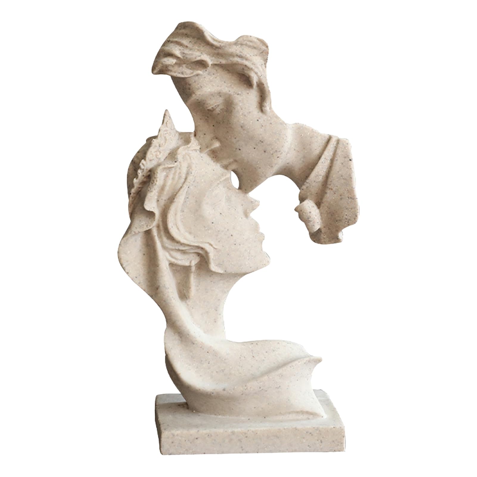 Virelynx Couples Kiss Sculpture – Abstract Couple Art Home Decor, Resin Minimalist Statue Romantic for Home