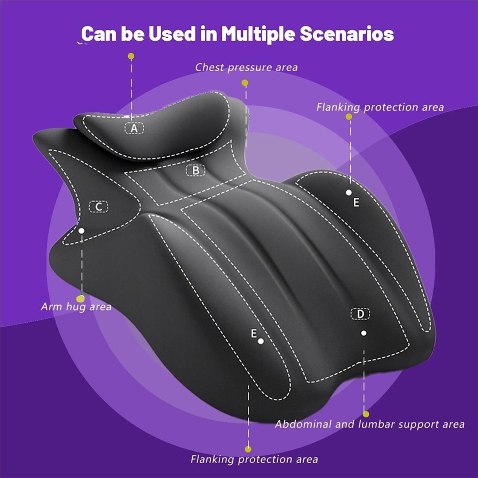 Oreiller confortable pour couples, coussin ergonomique en mousse à mémoire de forme pour réduire la pression de la taille, design à 27 degrés, discret et offrant un bon soutien pour les couples