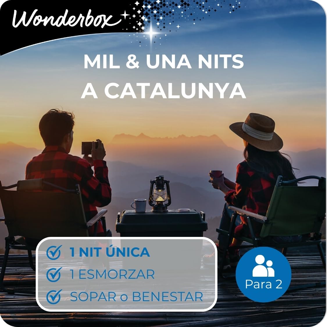 WONDERBOX Caja Regalo - MIL & UNA NITS A CATALUNYA - una estancia con diferentes opciones a elegir entre 200 estancias mágicas para dos personas.