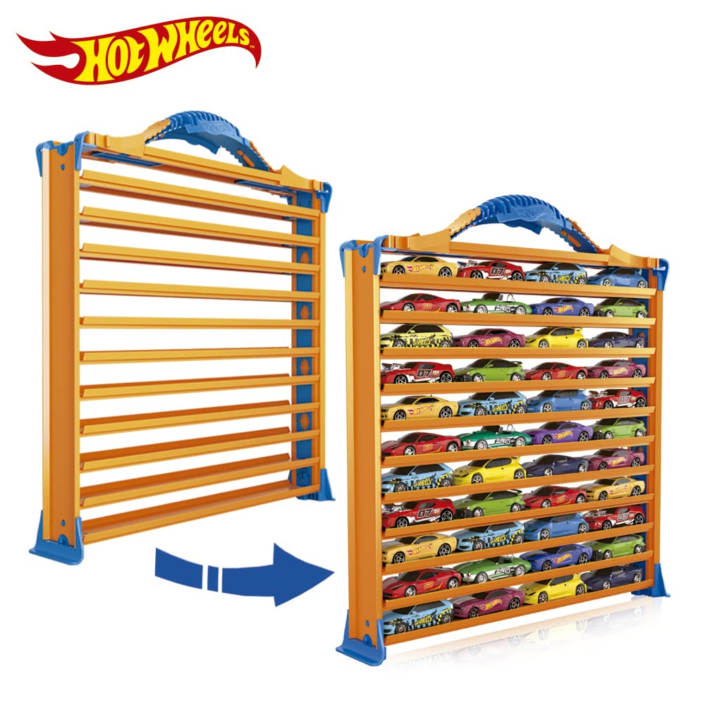 Cefa Toys - MALETIN Porte-Voiture Hot Wheels 3 en 1 (04621).Capacité pour 44 Voitures.