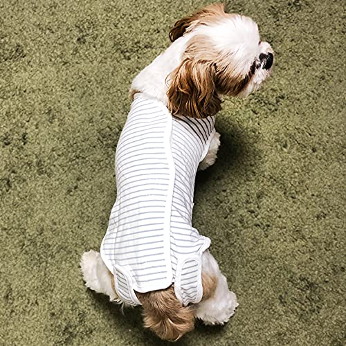 マジックテープタイプの術後ウェア 犬猫兼用 術後服 術後着 介護ウェア 介護服 ウェア ペット 犬 猫 傷口保護 避妊 去勢 皮膚病 四脚 簡単着脱 傷舐め防止 エミリースタイル emilystyle (Sサイズ)