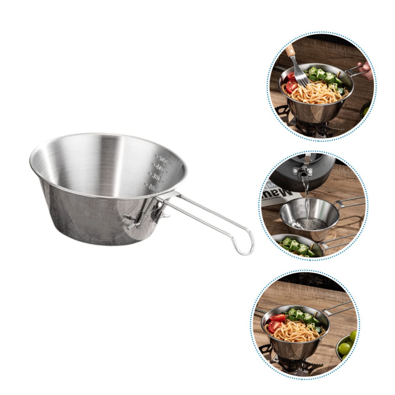 Toyvian Camping Geschirrset Faltbare Schalen mit Tragetasche für Picknick BBQ und Outdoor Aktivitäten Spülmaschinenfest und Handlich