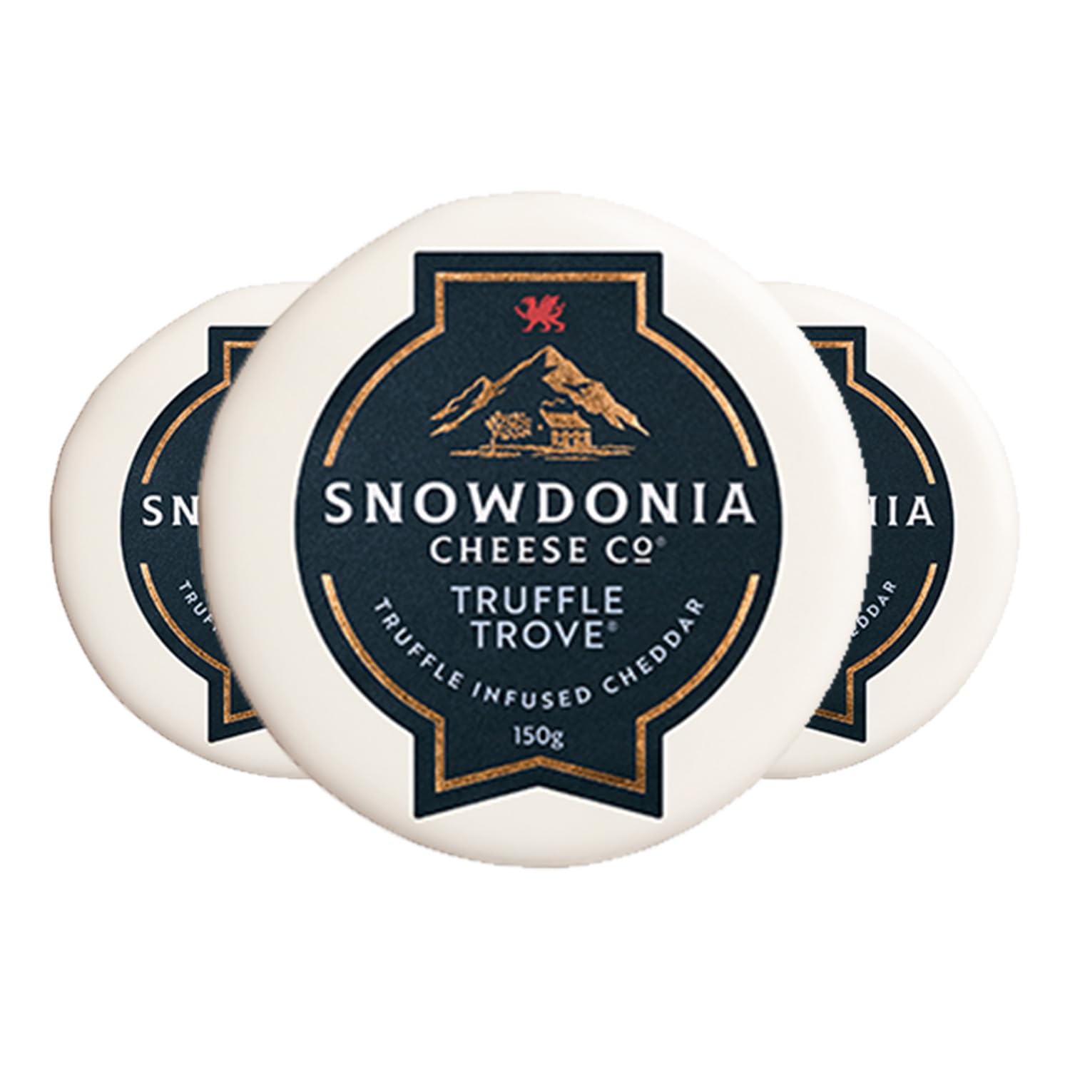 Snowdonia Cheese Company – Truffle Trove – Extra Mature Cheddar with Black Summer Truffle 150g - Pack of 3