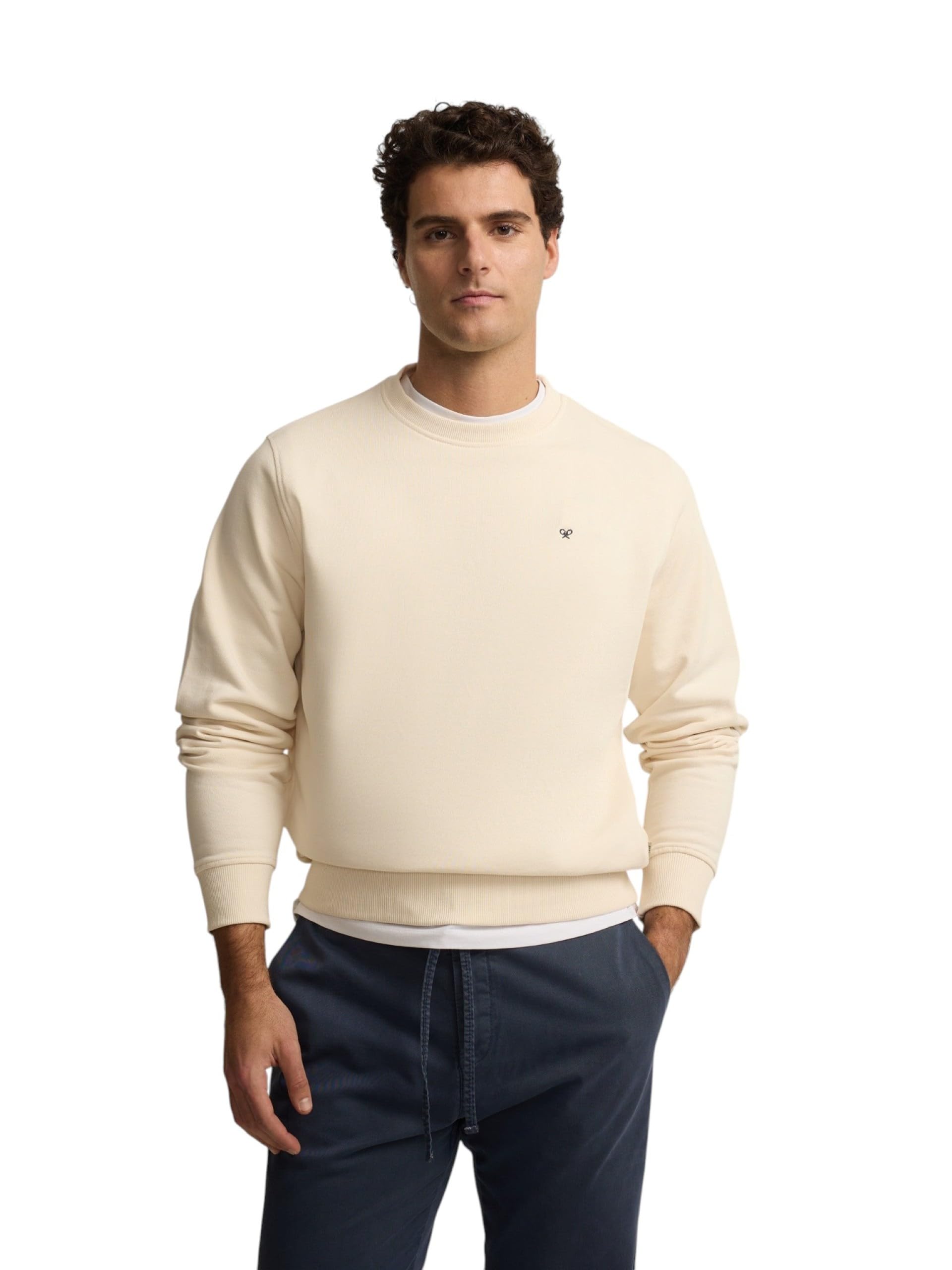 SILBON Ethnic Racket Sweatshirt, cream, S-3XL