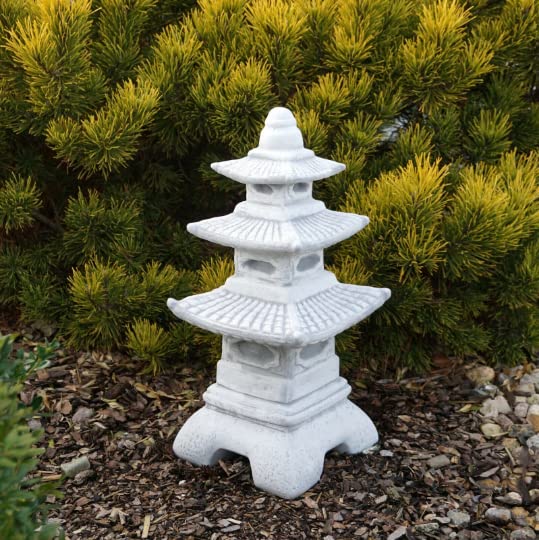 Japanese Pagoda Temple Figure Zen Garden Atmosphere Garden Statue Light Stone Lantern Figurine Outdoor Sculpture