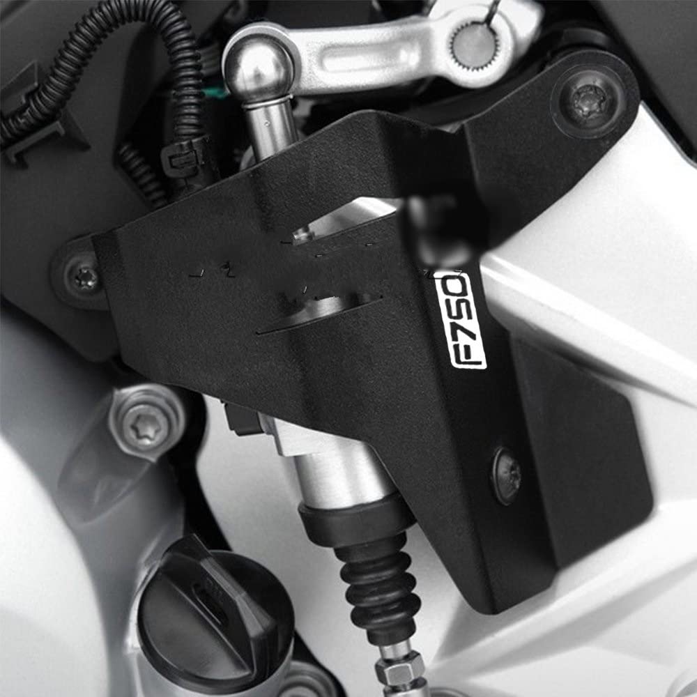 Couvercle De Protection Levier De Vitesse Et Frein BMW F750GS F850GS - Aluminium Anodisé Noir, Logo, Protection Chute
